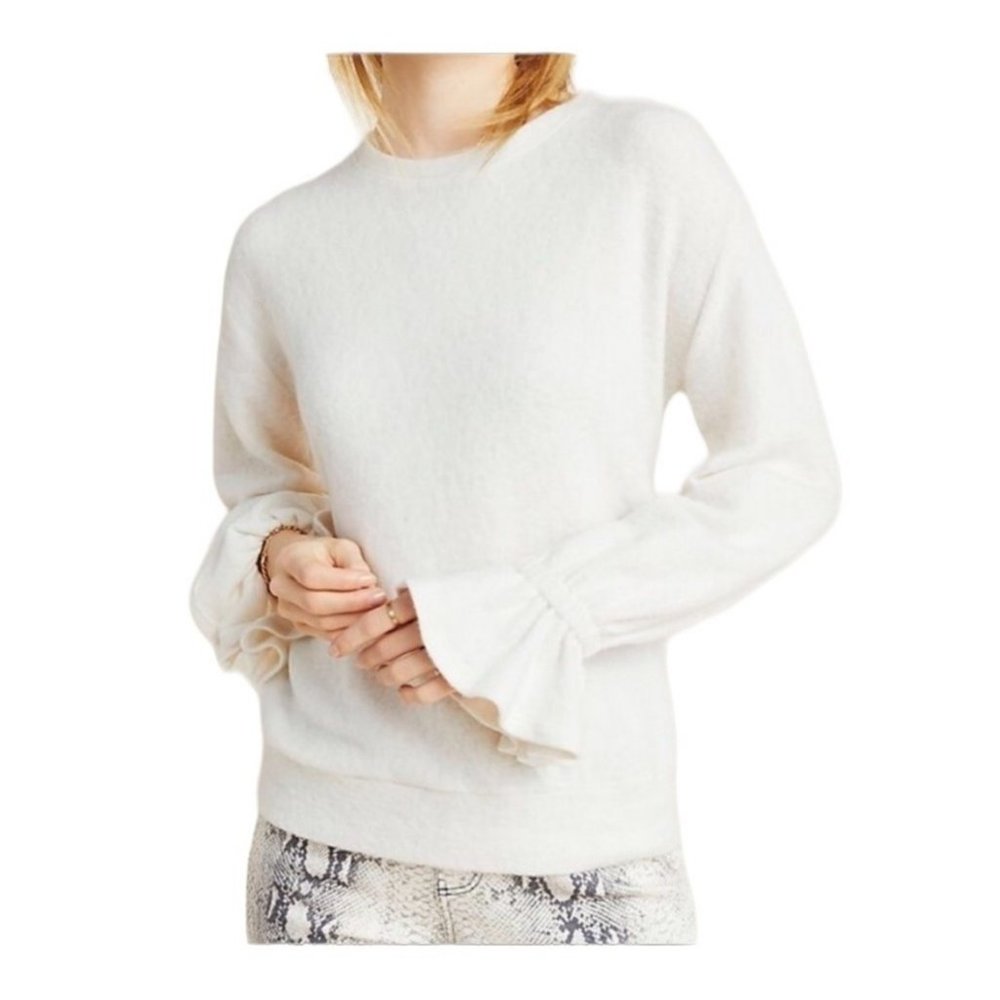 Eri + Ali for Anthropologie Sasha ivory cream sweater size XL